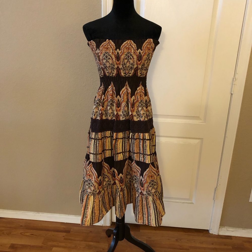 Boho Strapless  Dress